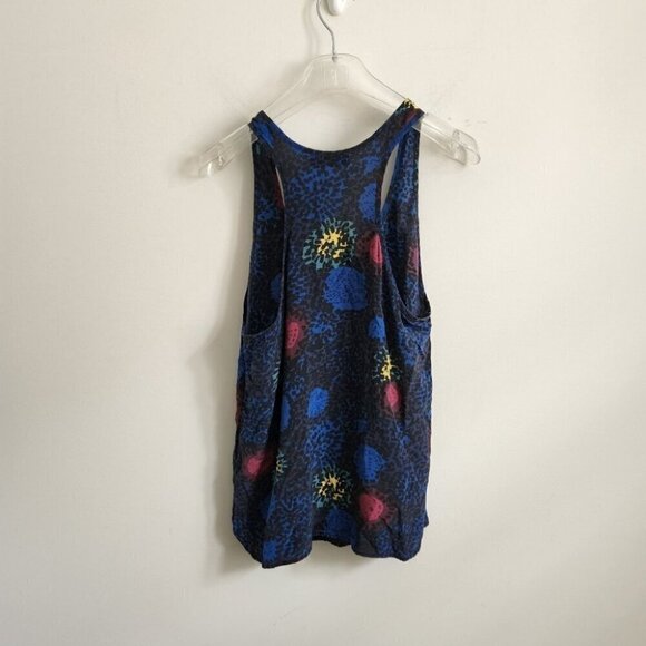 ARITZIA | Wilfred silk top floral blue sz S - Picture 2 of 4